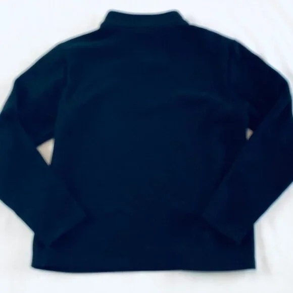 Black Cats Italy vintage 1/4 zip black pullover Women's Small Medium logo casual - Picture 7 of 7